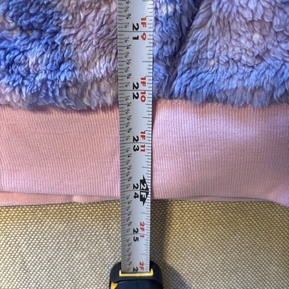 Lands End Pattern Sherpa Lined Hoodie Lilac Thistle Galaxy Kids Husky Sz XL/H - Picture 6 of 7